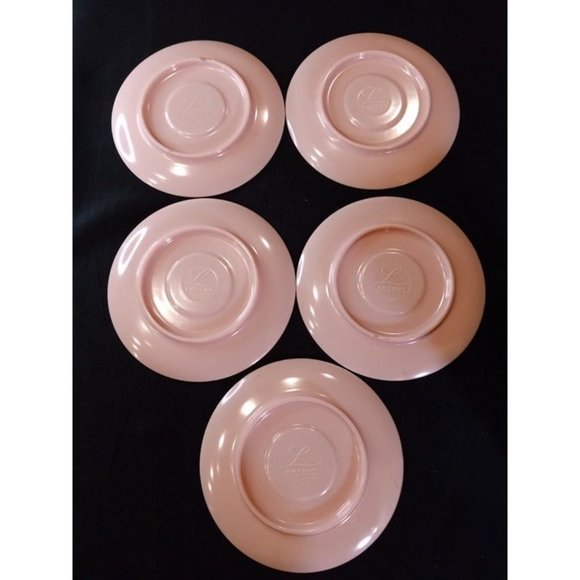 Lucent Dinnerware Vintage Pale Pink Small Plates 6" -SCUFFS,‎ MARKS (9d2) - Picture 3 of 7